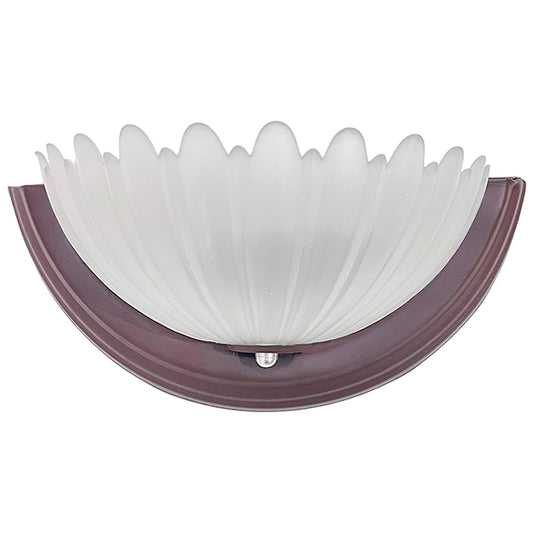 Arbotante Pantalla de Cristal Concha Base Color Chocolate