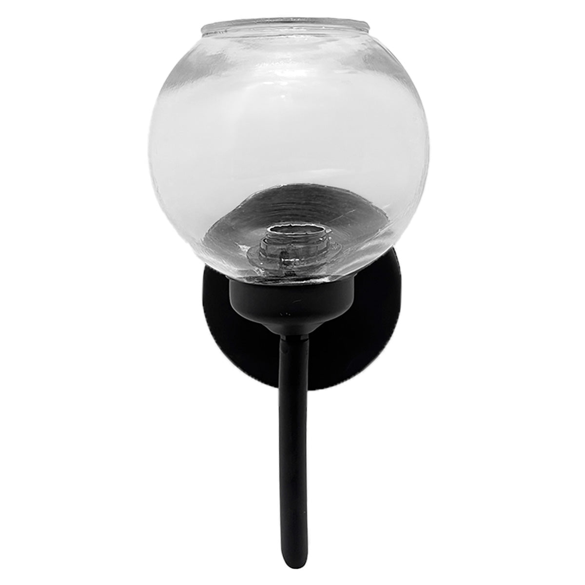 Lámpara Arbotante A-43 Color Negro Pantalla de Cristal
