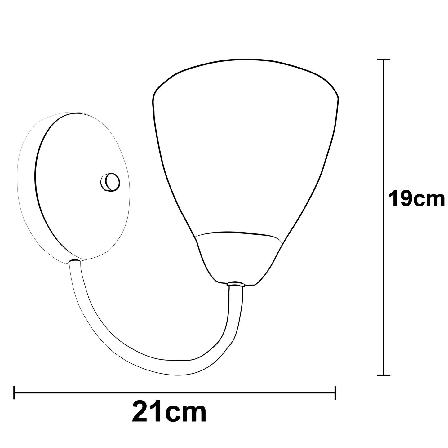 Arbotante Cromado Pantalla de Cristal
