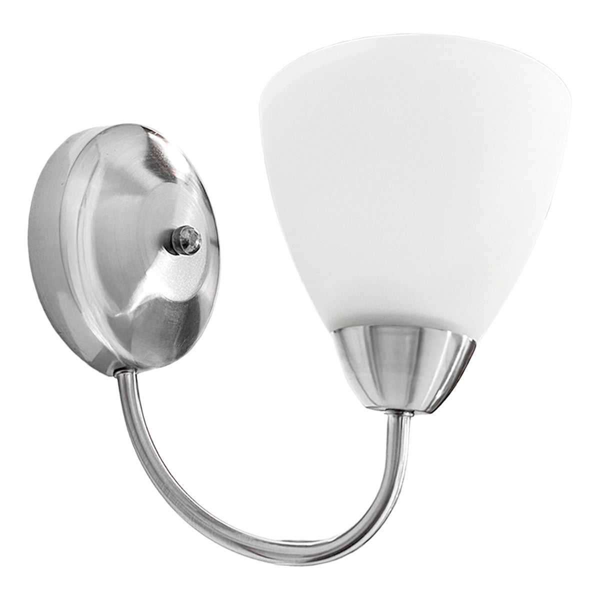 Arbotante Cromado Pantalla de Cristal