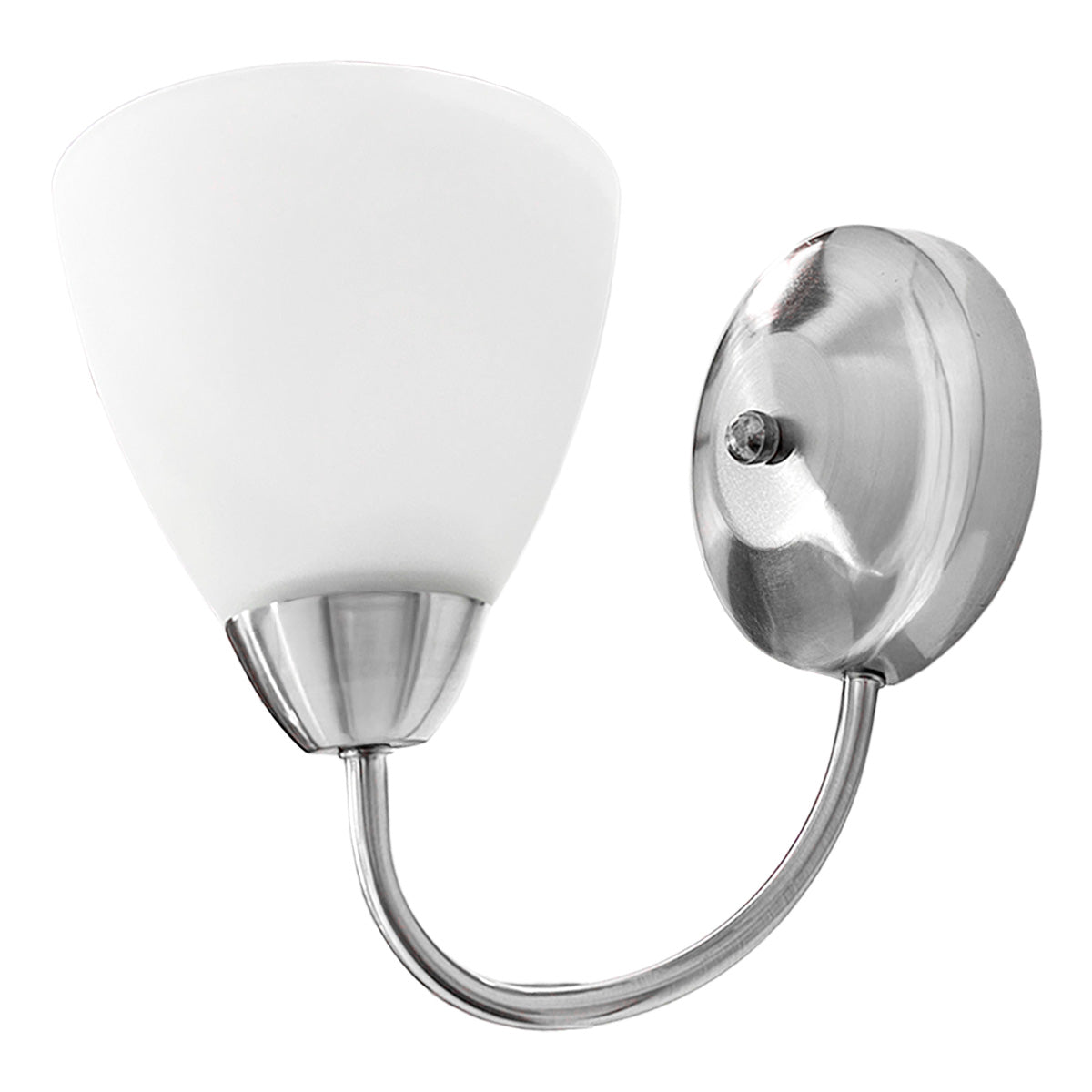 Arbotante Cromado Pantalla de Cristal