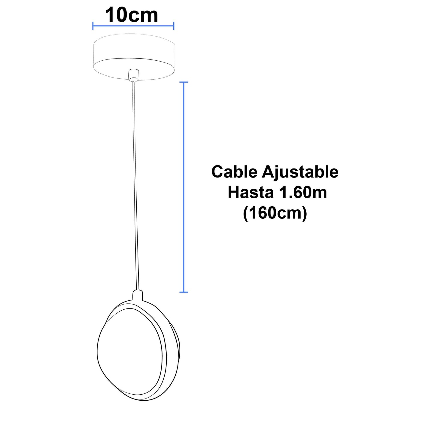 Colgante LED tres Tonos Saturno