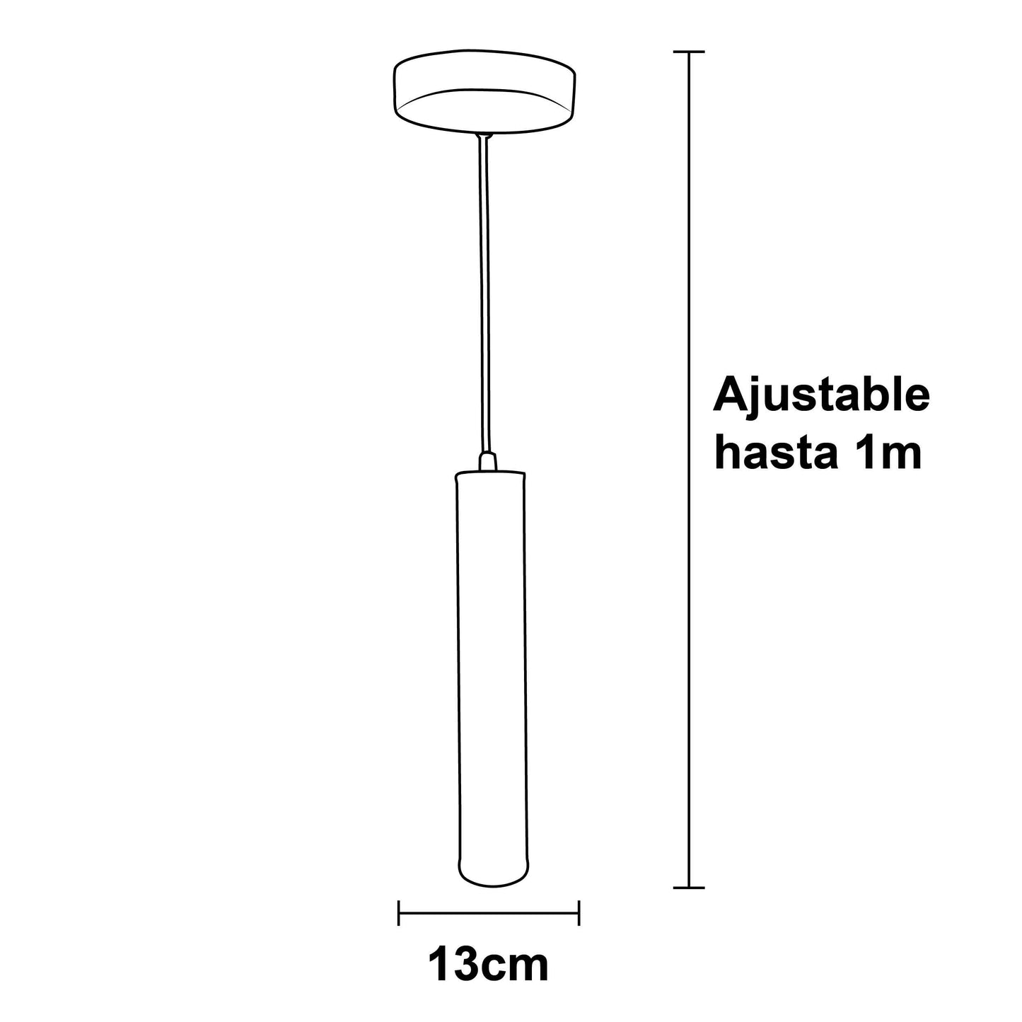 Lámpara Colgante Tubular