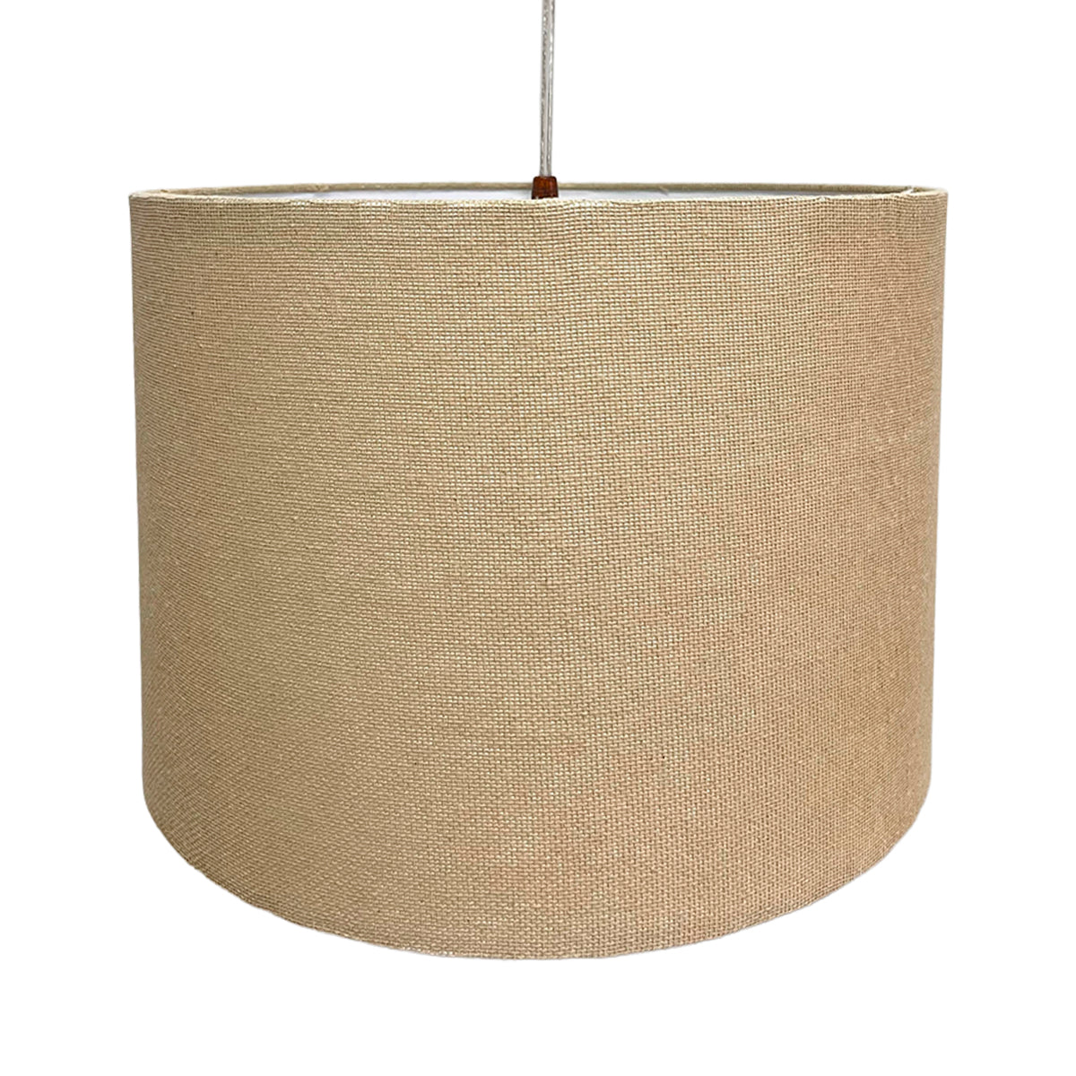 Lampara Colgante Murano Herraje Madera Con Pantalla de Tela