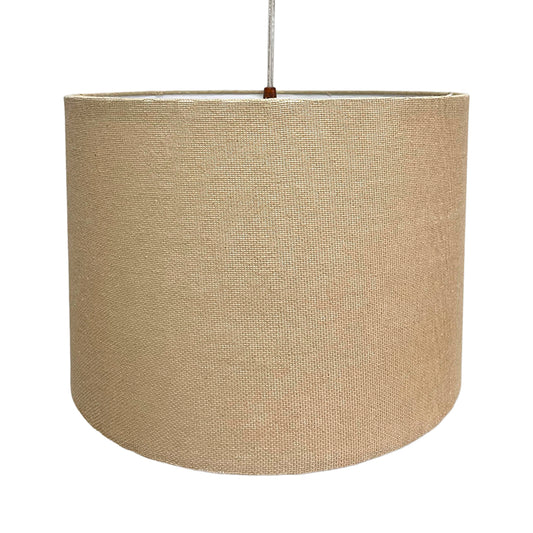 Lampara Colgante Murano Herraje Madera Con Pantalla de Tela