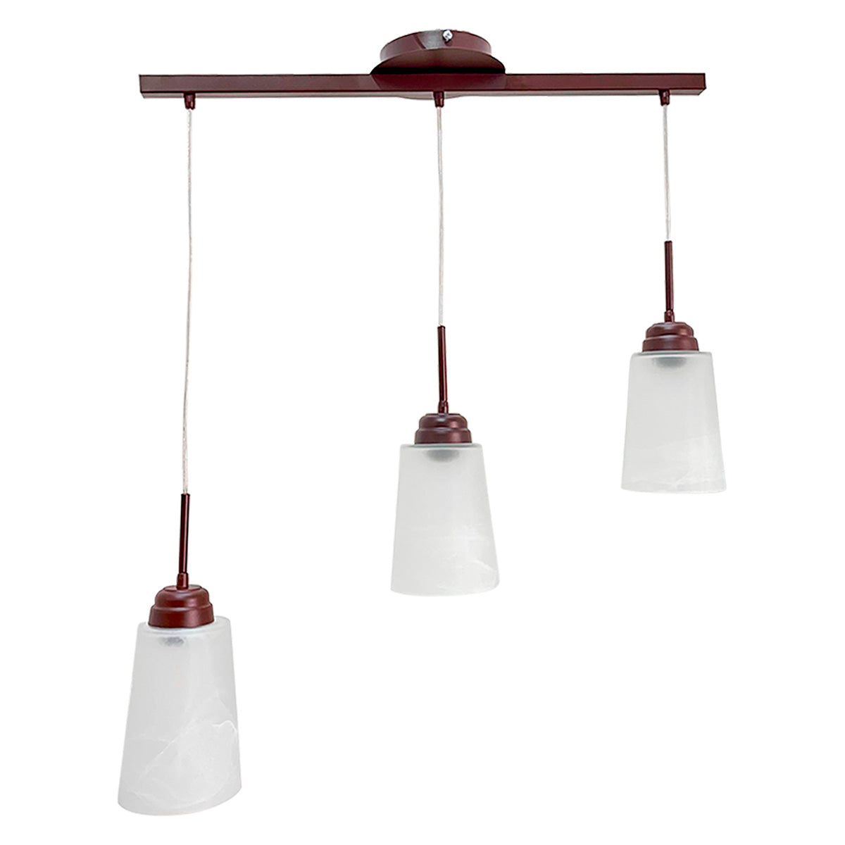 Lámpara C-59 Colgante En riel con triple pantalla de Cristal