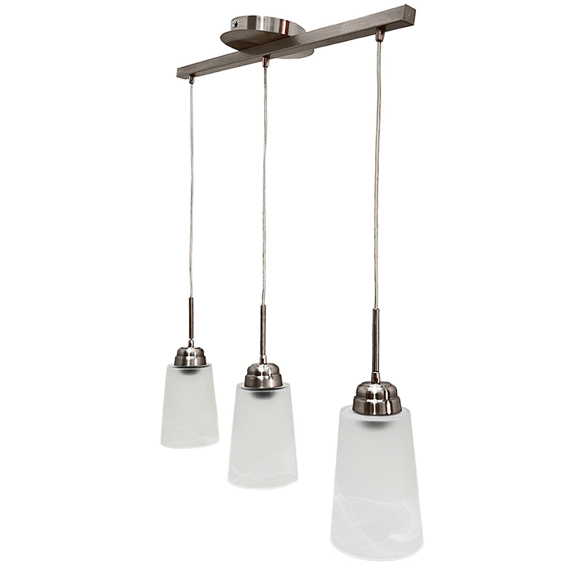 Lámpara C-59 Colgante En riel con triple pantalla de Cristal