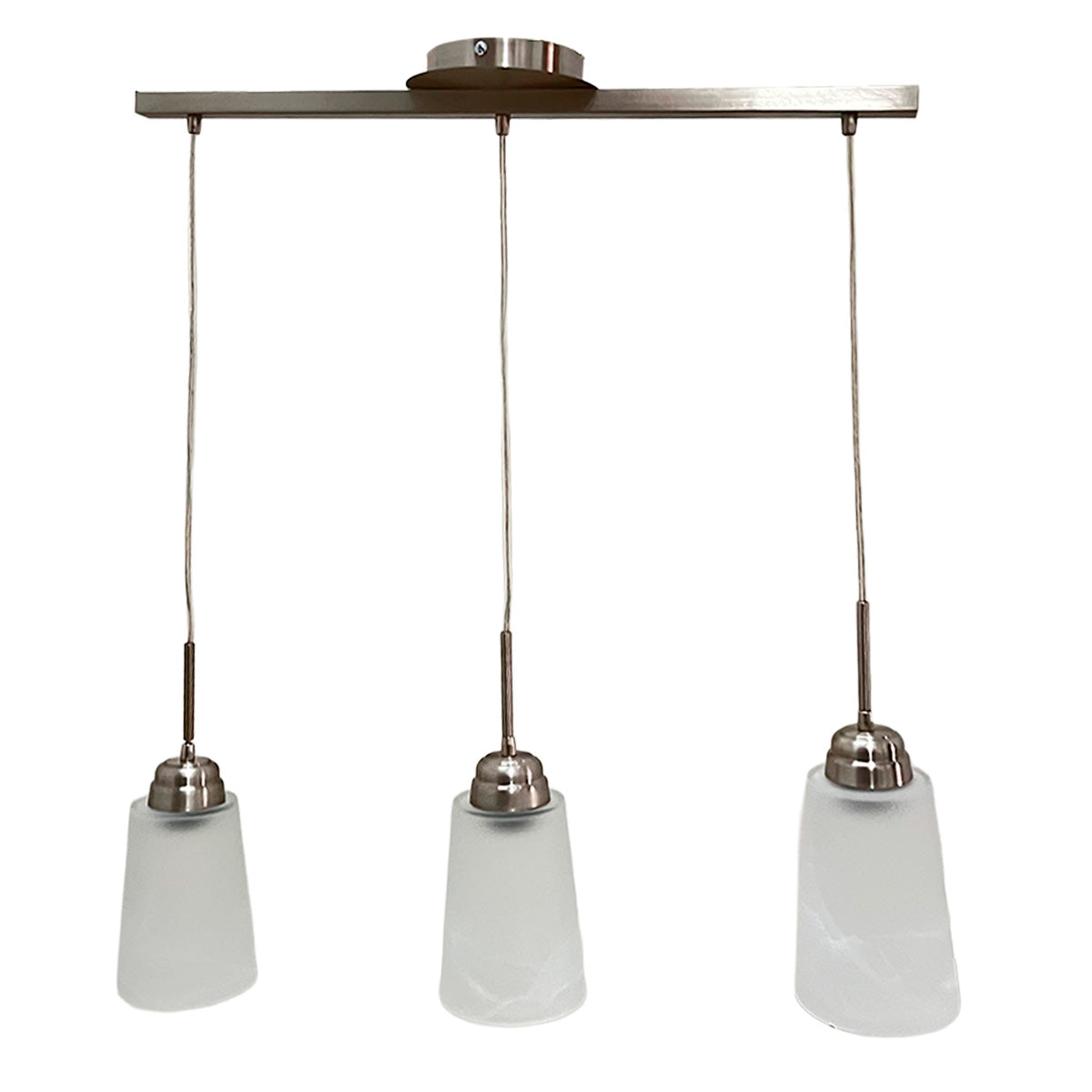 Lámpara C-59 Colgante En riel con triple pantalla de Cristal