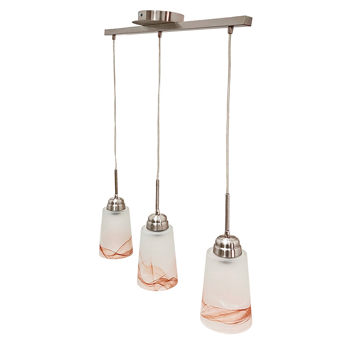 Lámpara C-59 Colgante En riel con triple pantalla de Cristal