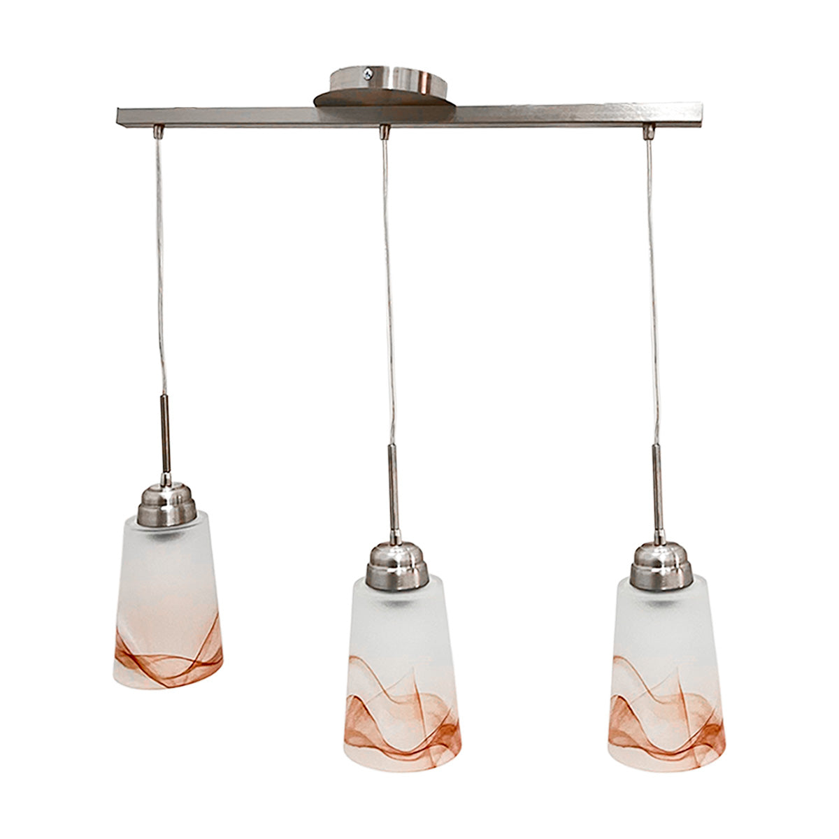 Lámpara C-59 Colgante En riel con triple pantalla de Cristal