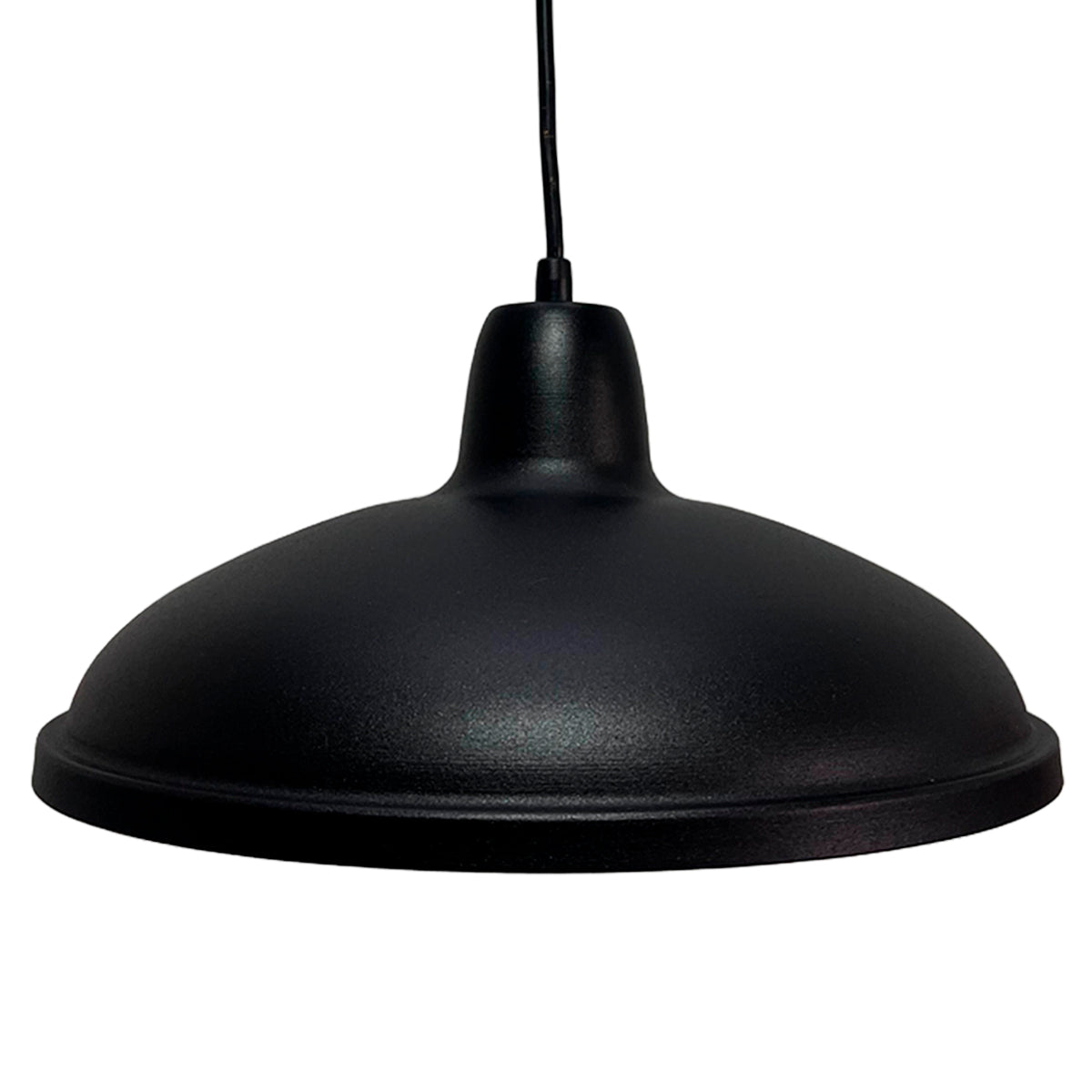 Lámpara Colgante Chupón Negro con interior Dorado