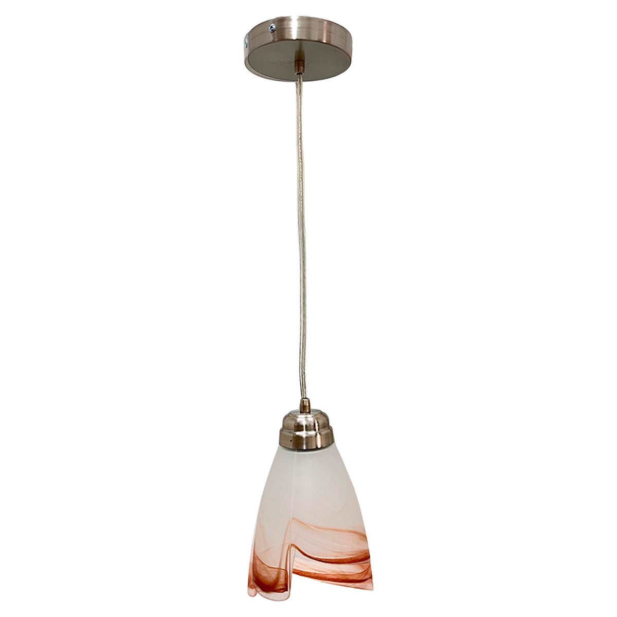 Colgante C-70 Satín Con Pantalla de Cristal Cortada