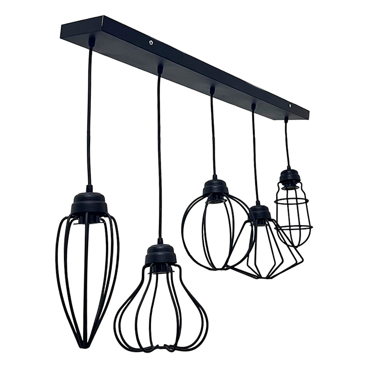 Colgante En Riel de 5 luces Vintage