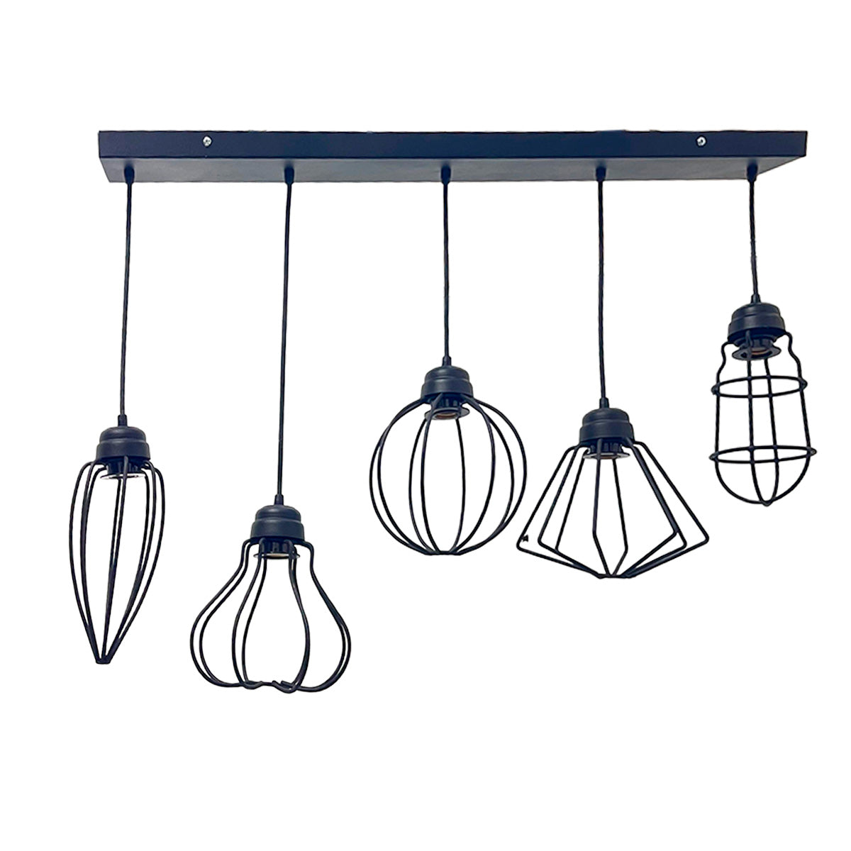 Colgante En Riel de 5 luces Vintage
