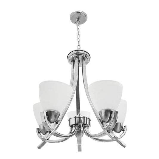 Candil Cromado de 5 Luces