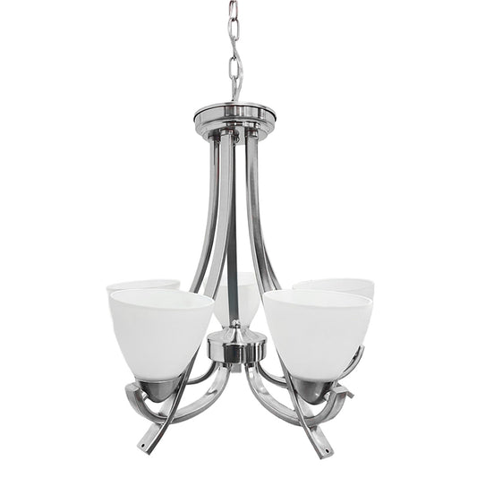 Candil Cromado de 5 Luces