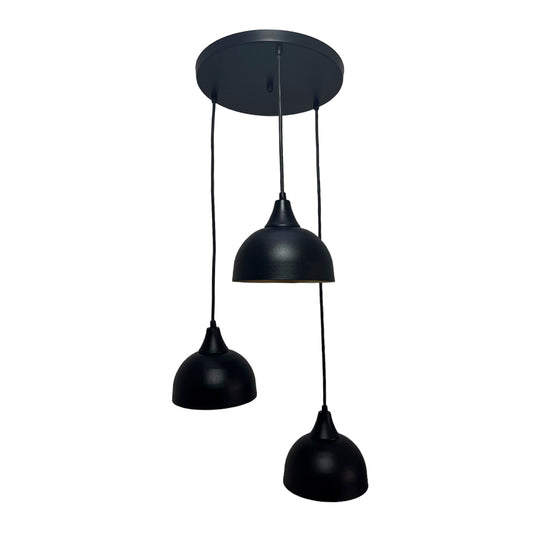 Lampara Triple Colgante C-2 Negro
