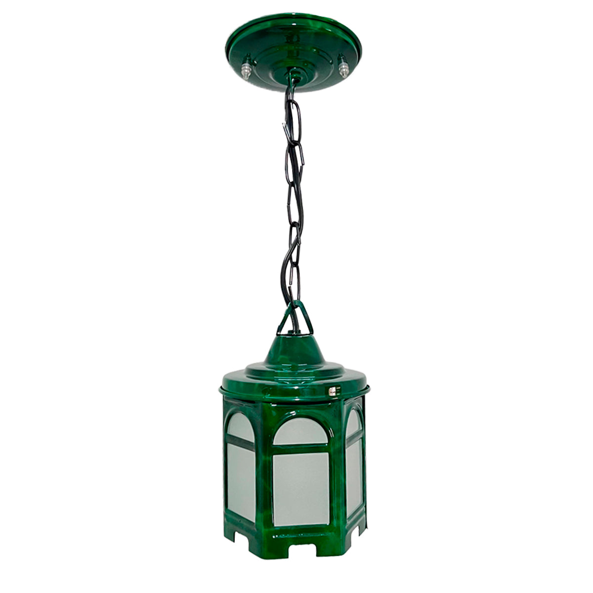 Lámpara Colgante Farol Arcos Verde