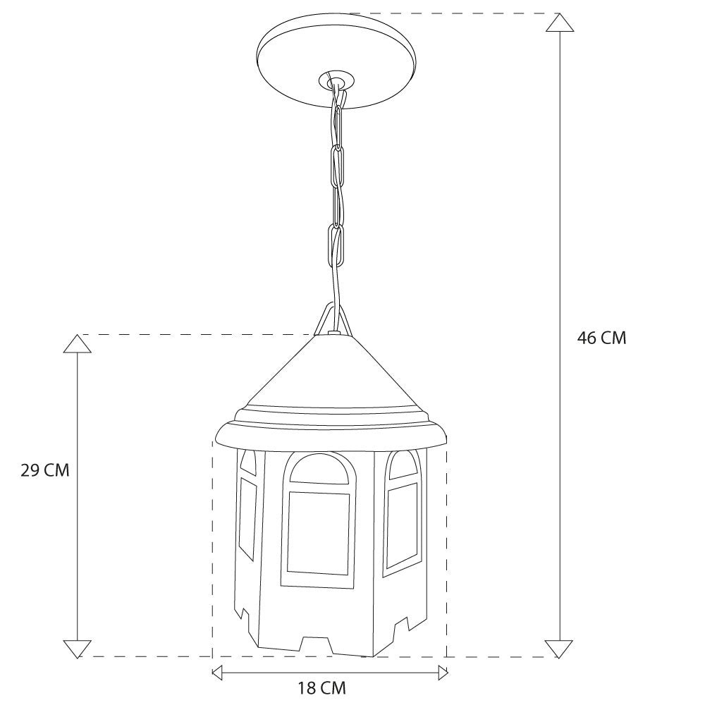 Lámpara Colgante Farol Arcos Grande Madera