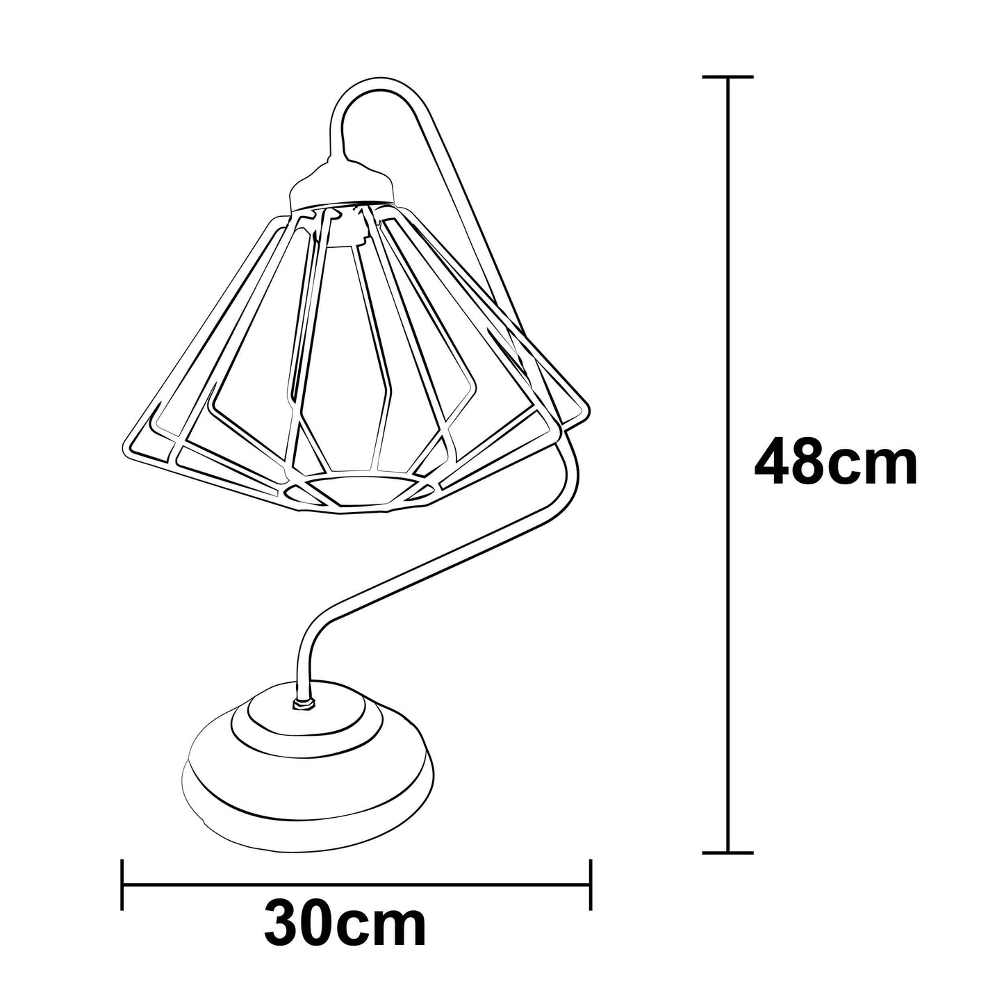 Lampara de Mesa Diamante