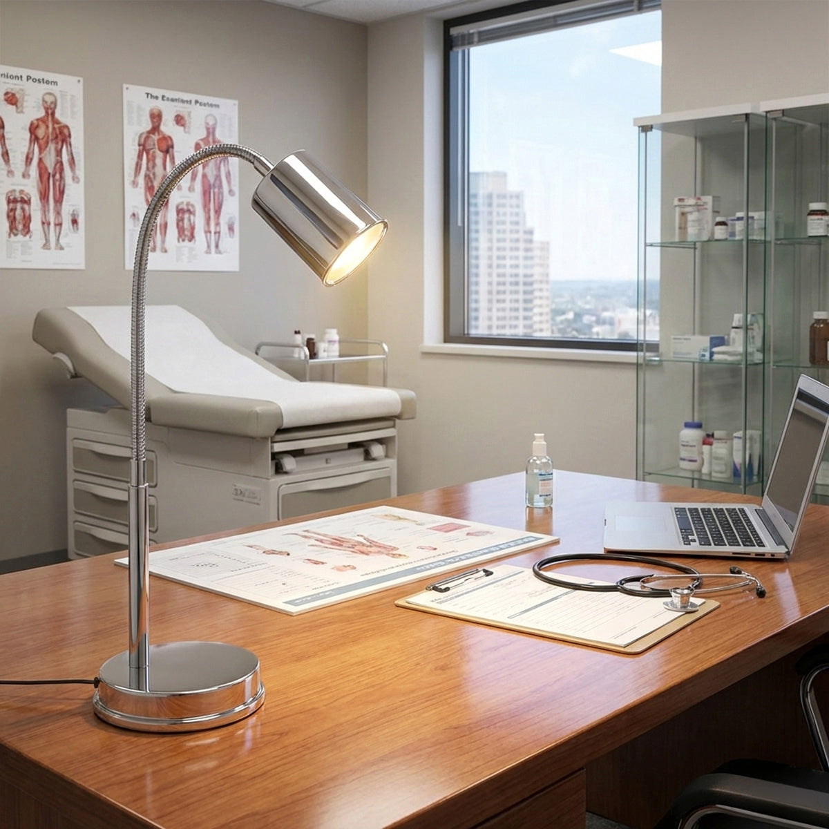 Lampara de Mesa de Brazo Flexible M-19 Con foco MR16