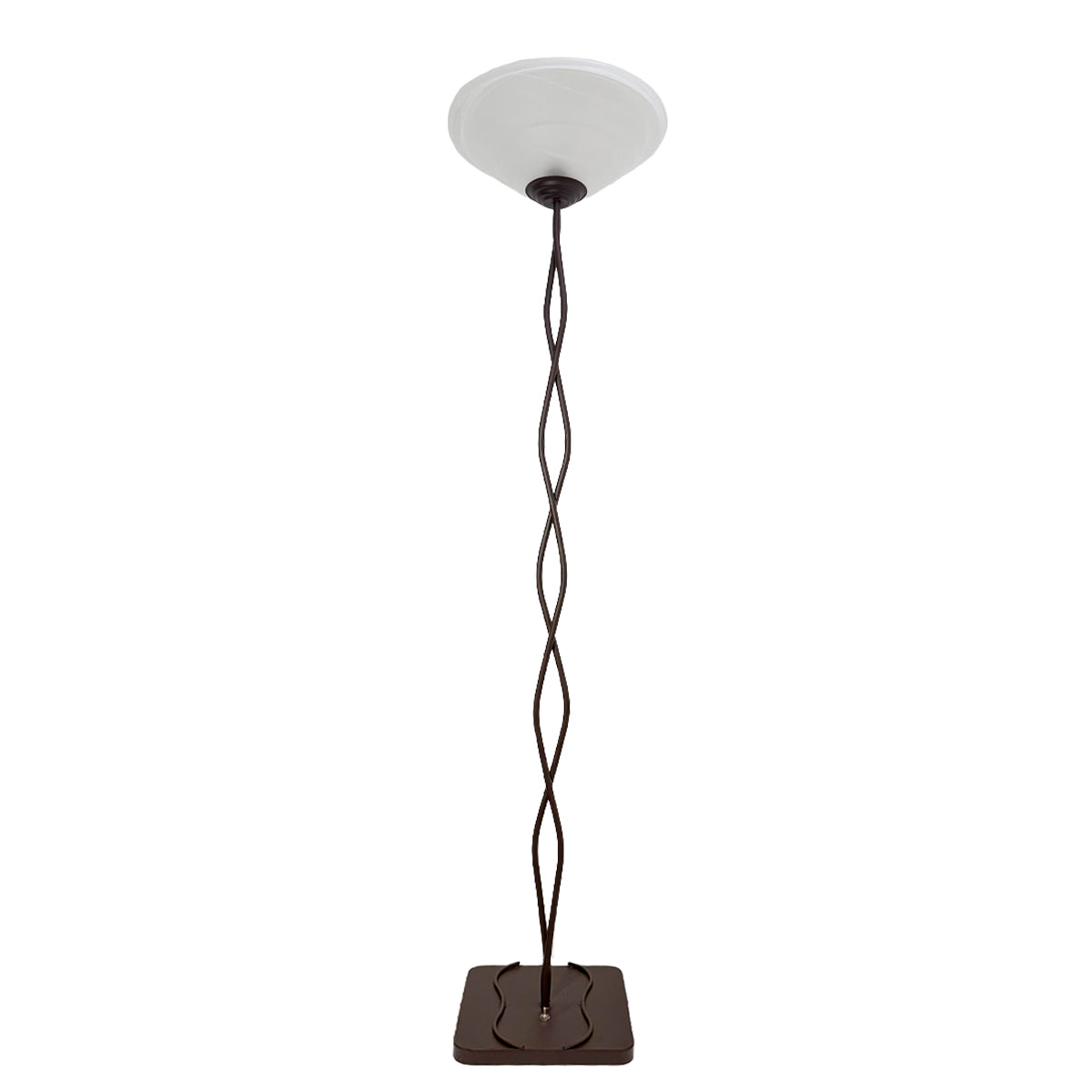 Lámpara de Pie "Trenzada" Pantalla de Cristal 40 cm