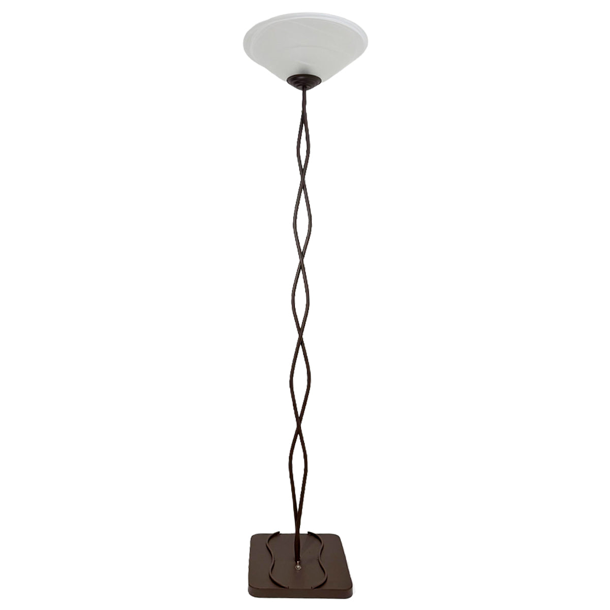 Lámpara de Pie "Trenzada" Pantalla de Cristal 40 cm