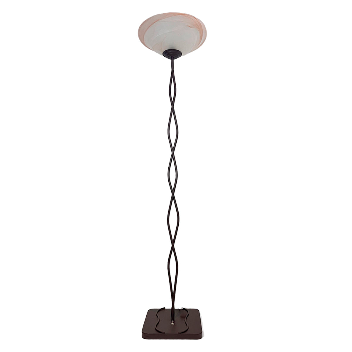 Lámpara de Pie "Trenzada" Pantalla de Cristal 40 cm