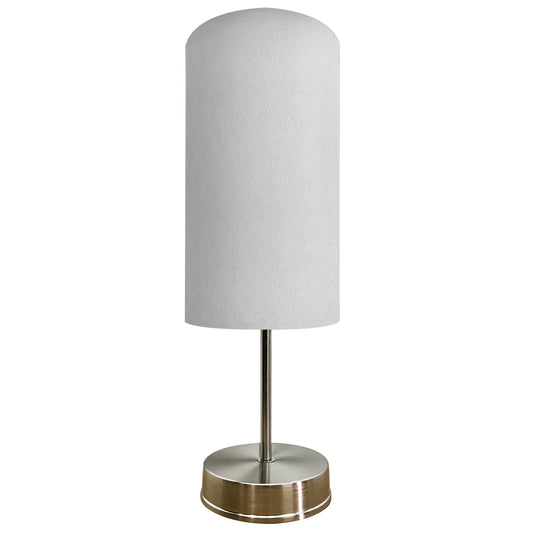 Lampara de Mesa Base Satin Pantalla Blanco