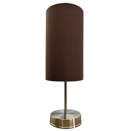 Lampara de Mesa Base Satin Pantalla Chocolate