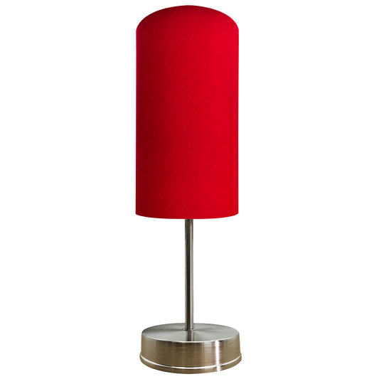 Lampara de Mesa Base Satin Pantalla Rojo