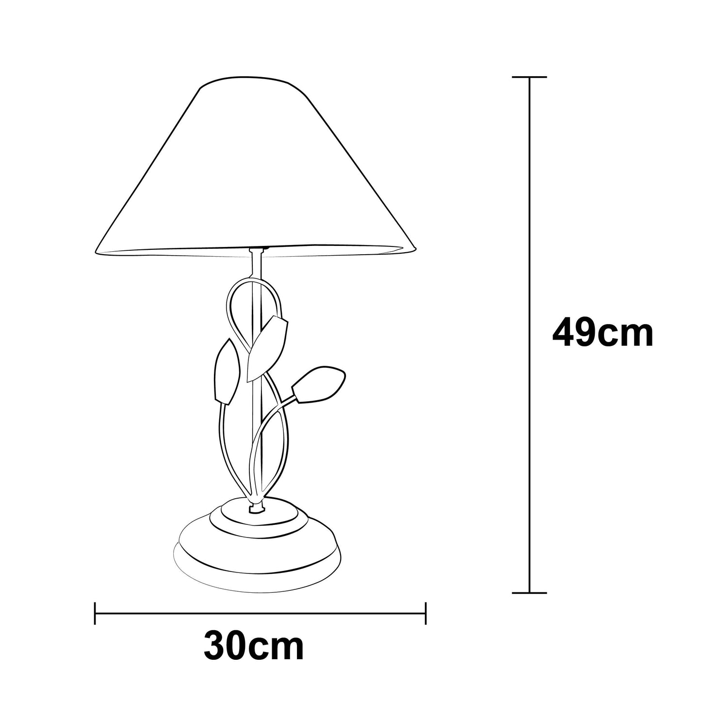 Lámpara de Mesa M-4 Con pantalla de Tela