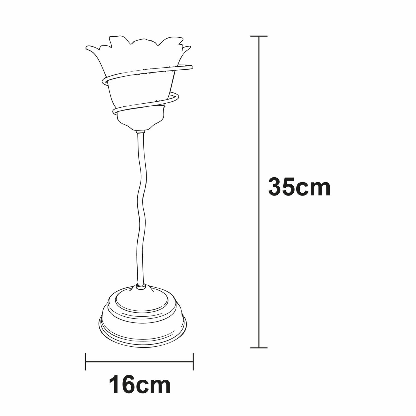 Lampara de Mesa Florecilla Pantalla de Cristal