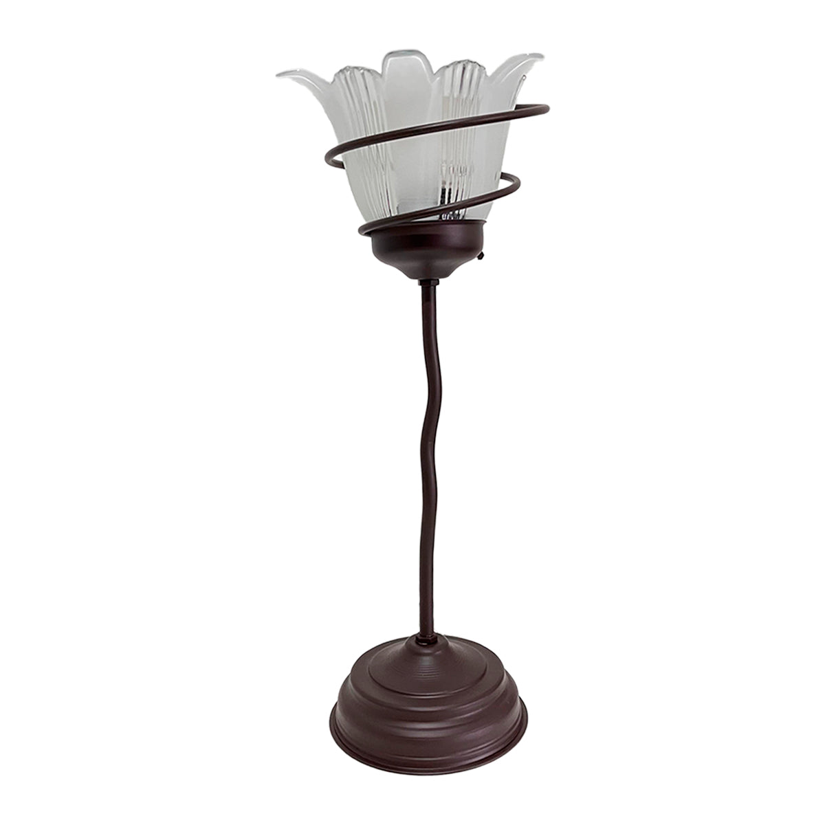 Lampara de Mesa Florecilla Pantalla de Cristal