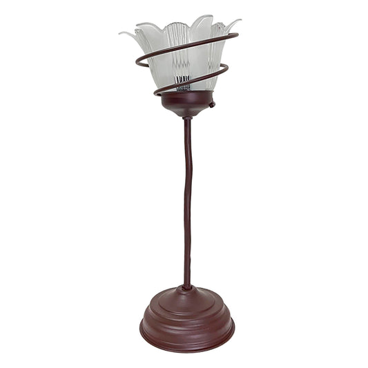 Lampara de Mesa Florecilla Pantalla de Cristal