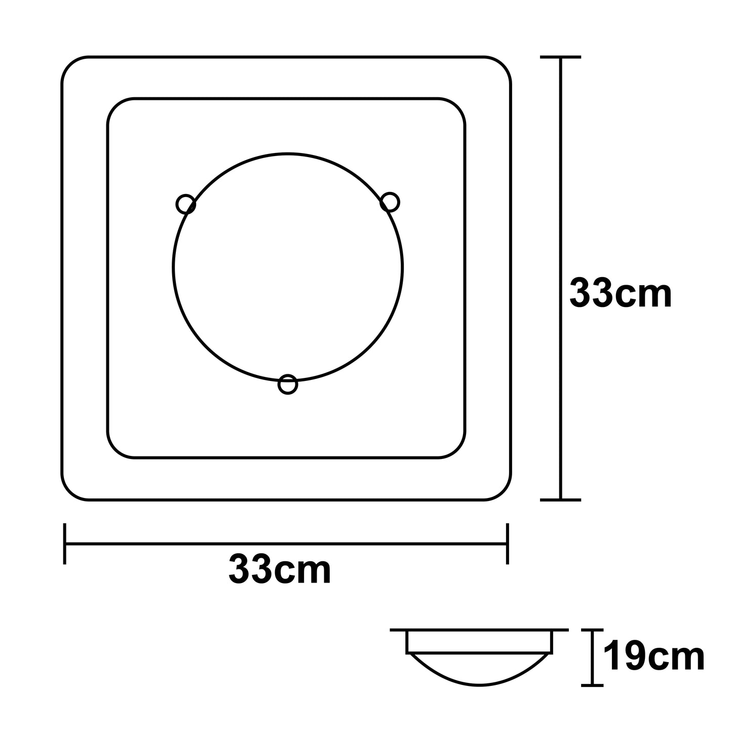 Plafon Satelite Cuadrado Blanco