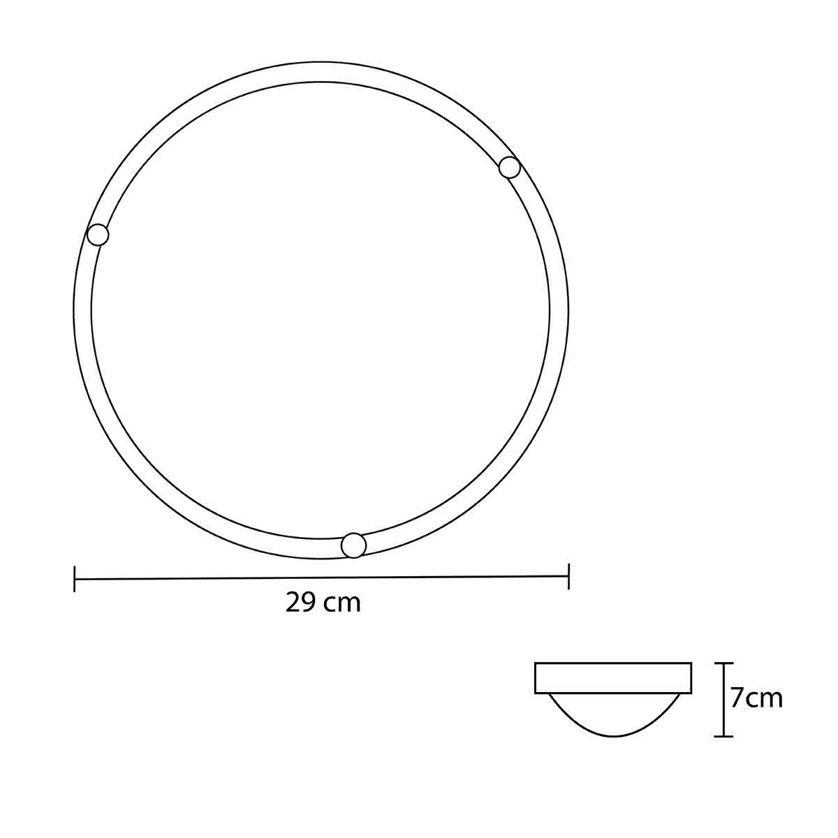 Plafon P20 Grande Color Chocolate Circulos