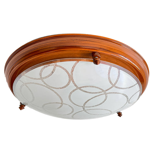 Plafon P20 Grande Color Madera Circulos