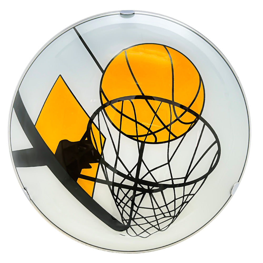 Lámpara de Techo, Pantalla de Cristal, Balon Basquetbol