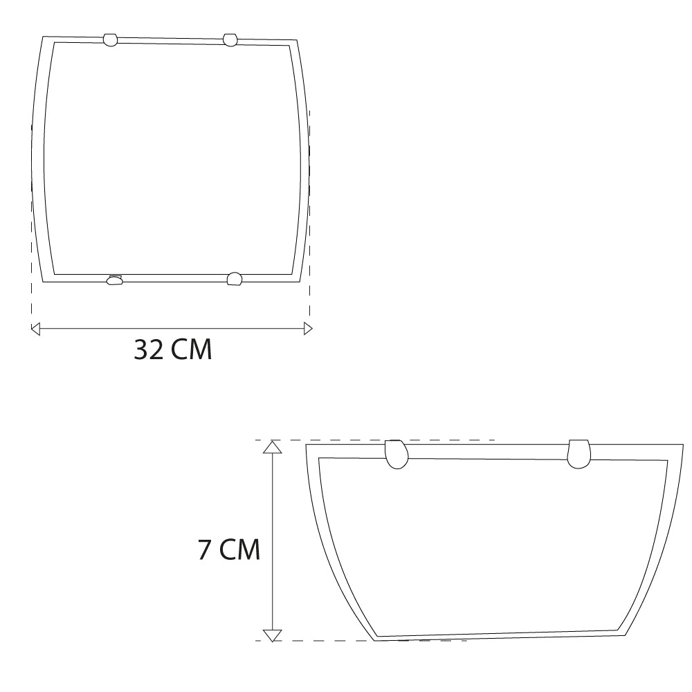 Lámpara de Techo, Pantalla de Cristal, Areas