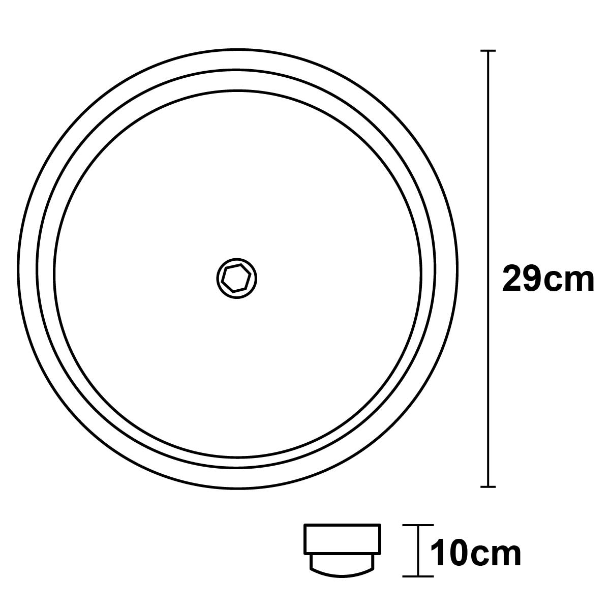 Lámpara de Techo Circular Color Madera Pantalla Caracoles