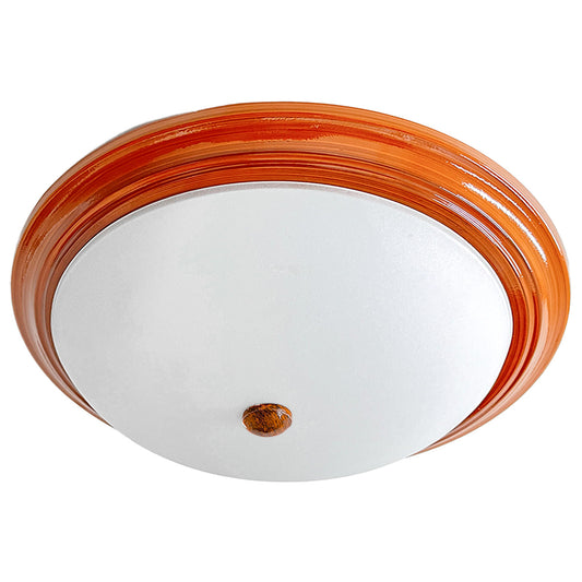 Lámpara de Techo Circular Color Madera Pantalla Lisa