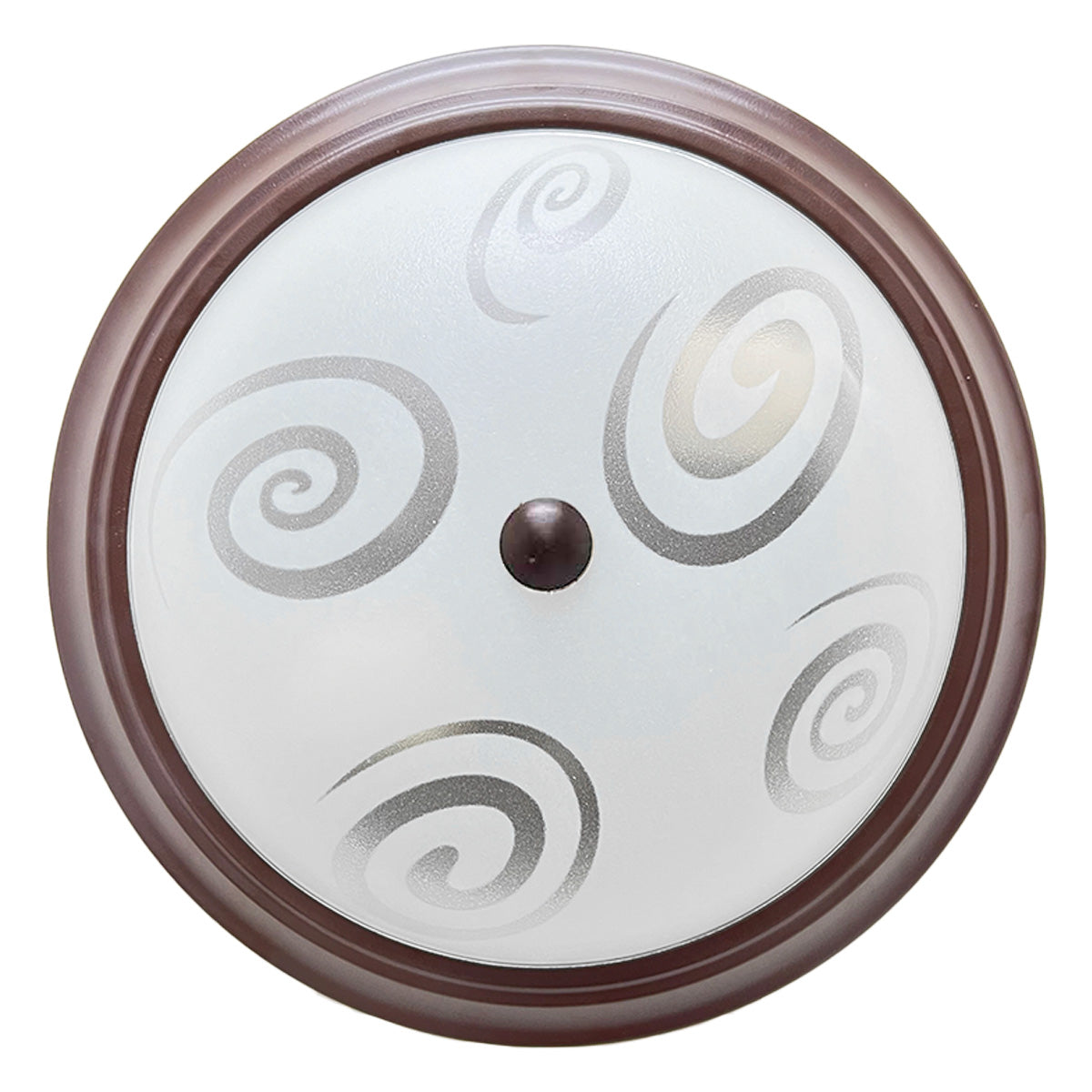 Lámpara de Techo Circular Color Chocolate Pantalla Caracoles