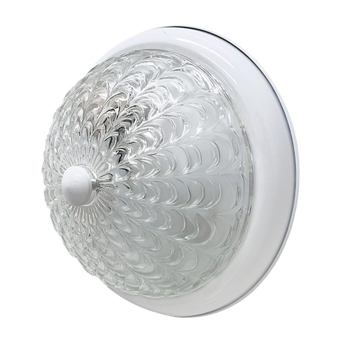 Lámpara de Techo Base Blanco Pantalla de Cristal Gelatina