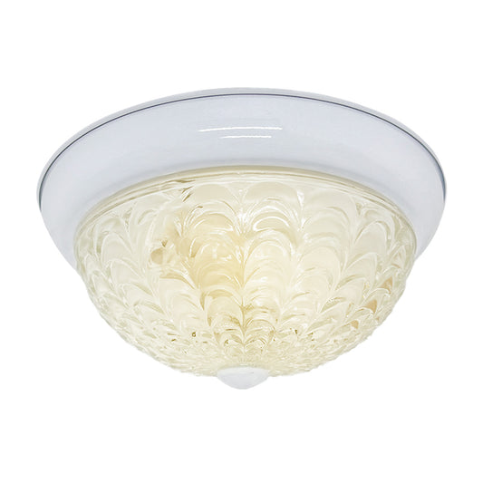 Lámpara de Techo Base Blanco Pantalla de Cristal Gelatina