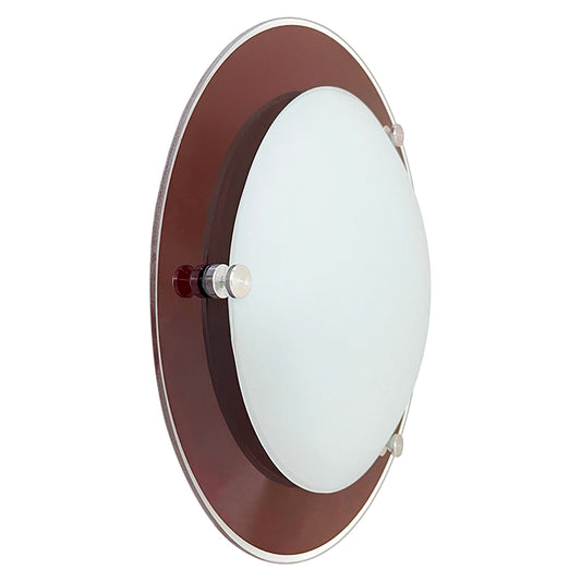 Plafon P-39 Redondo Cristal Chocolate Pantalla Lisa