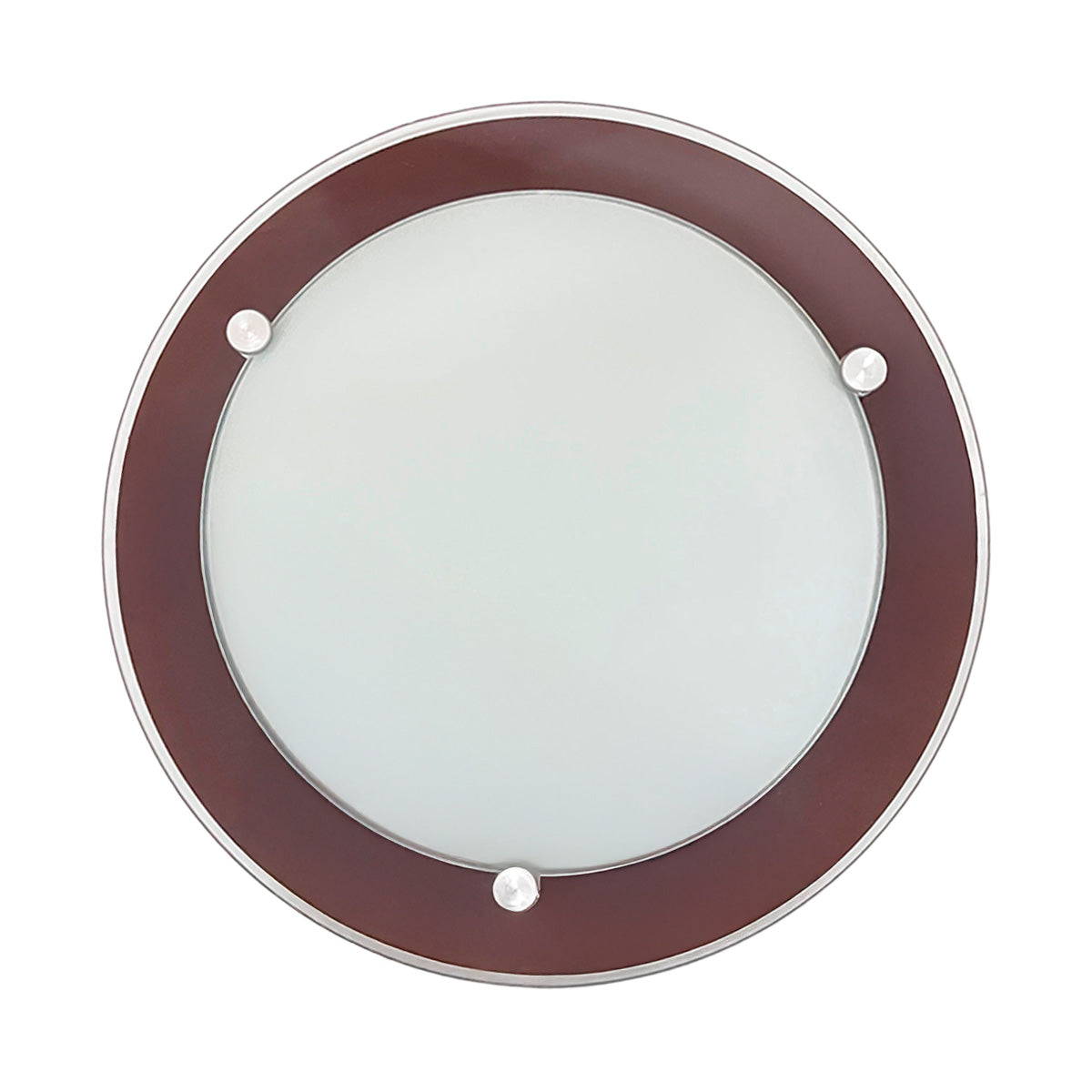 Plafon P-39 Redondo Cristal Chocolate Pantalla Lisa