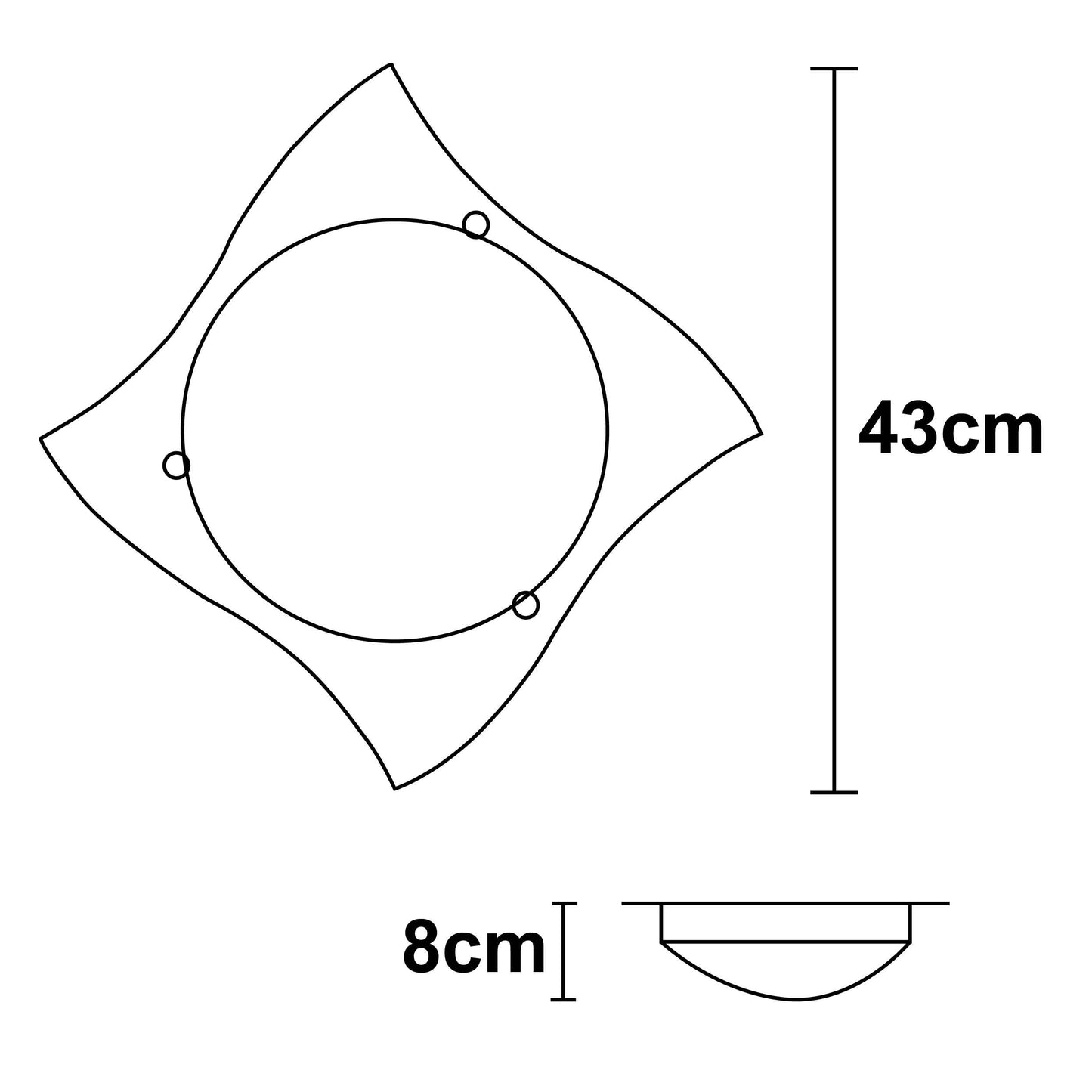 Plafon P-39 Pañuelo Choco Pantalla Diamantada