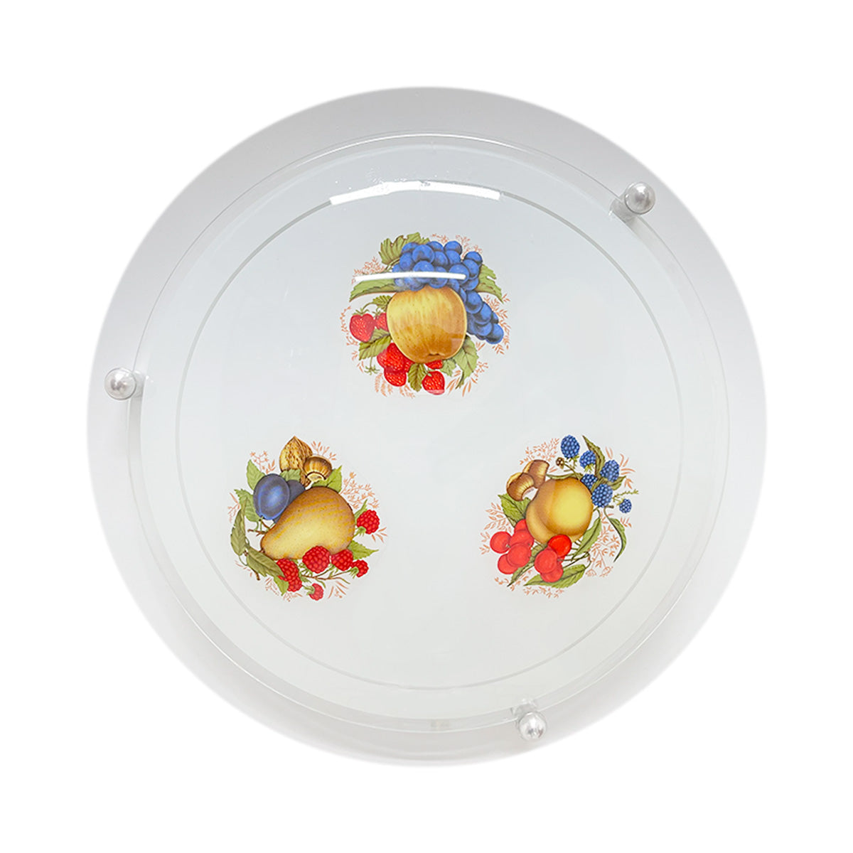 Plafon P 40 LED 3 tonos 12w Color Blanco Vidrio Frutas