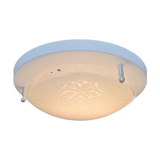 Plafon P 40 LED 3 tonos 12w Color Blanco Vidrio Mandala Diamantado